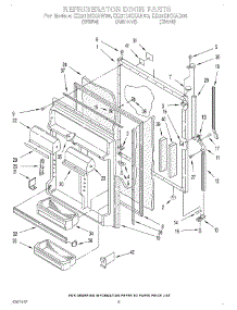 06 - Refrigerator Door parts for Whirlpool Refrigerator EB21DKXAB00 from AppliancePartsPros.com