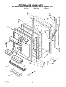 06 - Refrigerator Door parts for Kitchenaid Refrigerator KTRS22MAAL01 from AppliancePartsPros.com