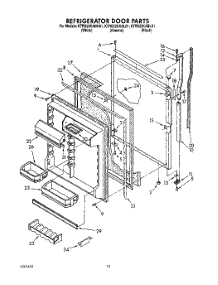 06 - Refrigerator Door parts for Kitchenaid Refrigerator KTRS22KAWH01 from AppliancePartsPros.com