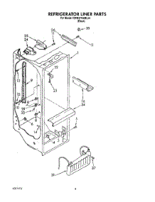 02 - Refrigerator Liner parts for Kitchenaid Refrigerator KSRB27QABL04 from AppliancePartsPros.com