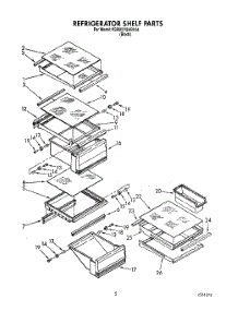 03 - Refrigerator Shelf parts for Kitchenaid Refrigerator KSRB27QABL04 from AppliancePartsPros.com