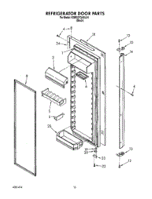 06 - Refrigerator Door parts for Kitchenaid Refrigerator KSRB27QABL04 from AppliancePartsPros.com