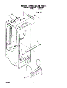 02 - Refrigerator Liner parts for Estate Refrigerator TS25AWXAW00 from AppliancePartsPros.com