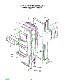 06 - Refrigerator Door parts for Estate Refrigerator TS25AWXAW00 from AppliancePartsPros.com