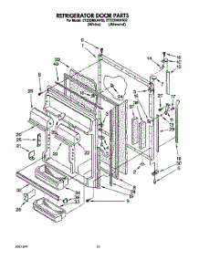 06 - Refrigerator Door parts for Whirlpool Refrigerator ET22DMXAN02 from AppliancePartsPros.com