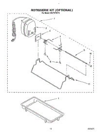 10 - Rotisserie, Griddle parts for Whirlpool Range SS373PEXT0 from AppliancePartsPros.com