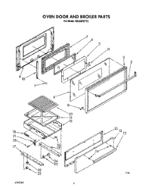05 - Oven Door And Broiler parts for Whirlpool Range SS333PETW2 from AppliancePartsPros.com