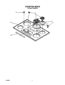 02 - Section parts for Roper Cooktop CEX650VW1 from AppliancePartsPros.com