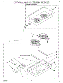 06 - Optional Glass Ceramic Module parts for Whirlpool Cooktop RC8920XAH0 from AppliancePartsPros.com
