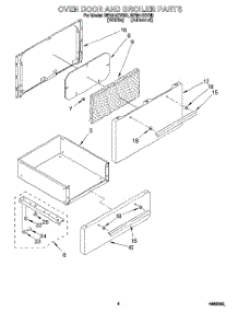 03 - Oven Door And Boiler parts for Whirlpool Range RF3010XVW2 from AppliancePartsPros.com