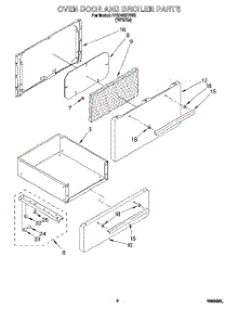 03 - Oven Door And Boiler parts for Whirlpool Range RF3010XVW3 from AppliancePartsPros.com