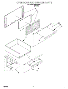 03 - Oven Door And Boiler parts for Whirlpool Range RF3010XVW4 from AppliancePartsPros.com