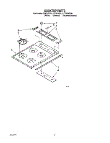 02 - Section parts for Roper Cooktop CGX310VW1 from AppliancePartsPros.com