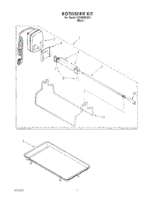 08 - Rotisserie Kit, Griddle parts for Whirlpool Cooktop SC8900EXB1 from AppliancePartsPros.com
