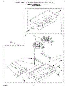 06 - Optional Glass Ceramic Module parts for Whirlpool Cooktop RC8900XAQ1 from AppliancePartsPros.com
