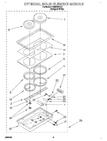08 - Optional Solid Element Module parts for Whirlpool Cooktop RC8900XAQ1 from AppliancePartsPros.com