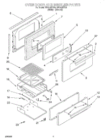 04 - Oven Door And Broiler parts for Whirlpool Range SF5140EYN4 from AppliancePartsPros.com
