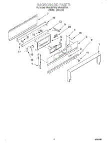 03 - Backguard parts for Whirlpool Range SF5140EYW4 from AppliancePartsPros.com