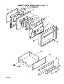 08 - Oven Door And Drawer parts for Whirlpool Range SF385PEWN2 from AppliancePartsPros.com