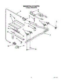 03 - Manifold parts for Whirlpool Range SF3000EYN0 from AppliancePartsPros.com