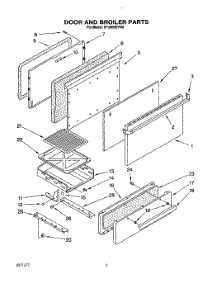 04 - Door And Broiler parts for Whirlpool Range SF3000EYN0 from AppliancePartsPros.com