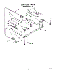 03 - Manifold parts for Whirlpool Range SF302BEYN0 from AppliancePartsPros.com