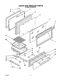 04 - Door And Broiler parts for Whirlpool Range SF302BEYN0 from AppliancePartsPros.com