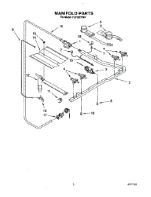 03 - Manifold parts for Whirlpool Range FLP320YG0 from AppliancePartsPros.com