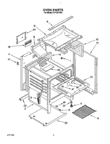 05 - Oven parts for Whirlpool Range FLP320YG0 from AppliancePartsPros.com