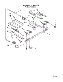 03 - Manifold parts for Whirlpool Range FGP345YL0 from AppliancePartsPros.com
