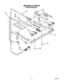 03 - Manifold parts for Whirlpool Range SF302BSYN0 from AppliancePartsPros.com