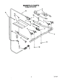 03 - Manifold parts for Whirlpool Range SF314PSYN0 from AppliancePartsPros.com