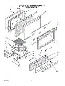 04 - Door And Broiler parts for Whirlpool Range SF304BSYN0 from AppliancePartsPros.com
