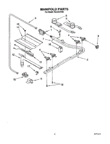 03 - Manifold parts for Whirlpool Range FGC355YL0 from AppliancePartsPros.com