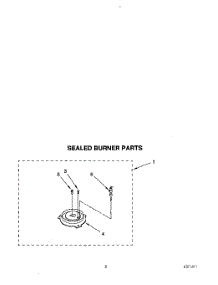 05 - Sealed Burner parts for Whirlpool Range FGP357YL0 from AppliancePartsPros.com