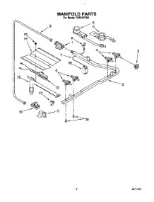 03 - Manifold parts for Whirlpool Range FGP355YL0 from AppliancePartsPros.com