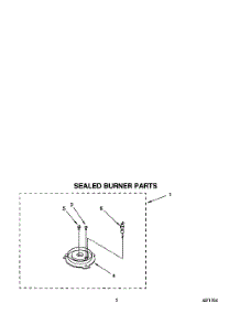 05 - Sealed Burner parts for Whirlpool Range SF337PEYN0 from AppliancePartsPros.com