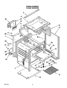 05 - Oven parts for Whirlpool Range TGR51W0YN0 from AppliancePartsPros.com