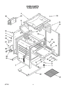 06 - Oven parts for Whirlpool Range FGP357YL1 from AppliancePartsPros.com