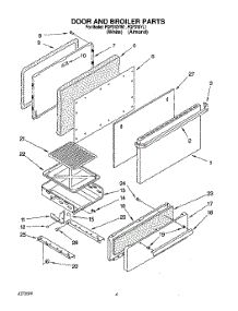 03 - Section parts for Roper Range FGP310YW1 from AppliancePartsPros.com