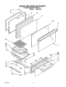 03 - Section parts for Roper Range FGP315YW1 from AppliancePartsPros.com