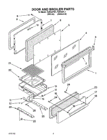 03 - Section parts for Roper Range FGP335YW1 from AppliancePartsPros.com
