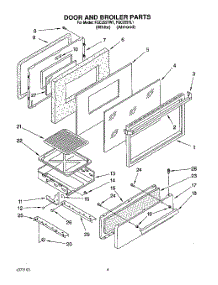 03 - Section parts for Roper Range FGC355YW1 from AppliancePartsPros.com