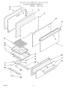 03 - Section parts for Whirlpool Range SF3000SYW1 from AppliancePartsPros.com