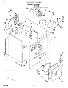 02 - Section parts for Whirlpool Dryer TEDL400BW0 from AppliancePartsPros.com