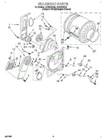03 - Section parts for Whirlpool Dryer LEC6646AZ2 from AppliancePartsPros.com