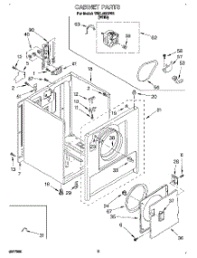 02 - Section parts for Whirlpool Dryer TEDL400BW2 from AppliancePartsPros.com
