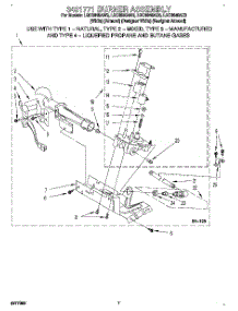 04 - 3401771 Burner Assembly parts for Whirlpool Dryer LGC6848AQ3 from AppliancePartsPros.com