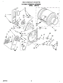 03 - Section parts for Whirlpool Dryer LEP6646AW2 from AppliancePartsPros.com