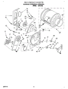 03 - Section parts for Whirlpool Dryer LEC6646AW2 from AppliancePartsPros.com